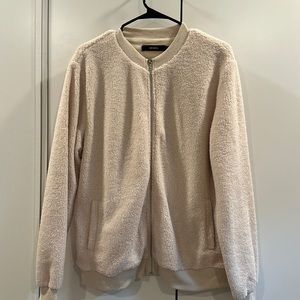 Cream color, bomber jacket